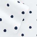 California King Dots Navy Patterned Ultra-Soft Bed Sheet Set - Dots and Stripes