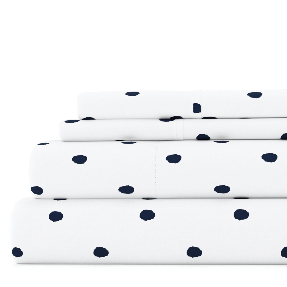 Patterned Ultra-Soft Bed Sheet Set - Dots and Stripes