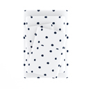 California King Dots Navy Patterned Ultra-Soft Bed Sheet Set - Dots and Stripes