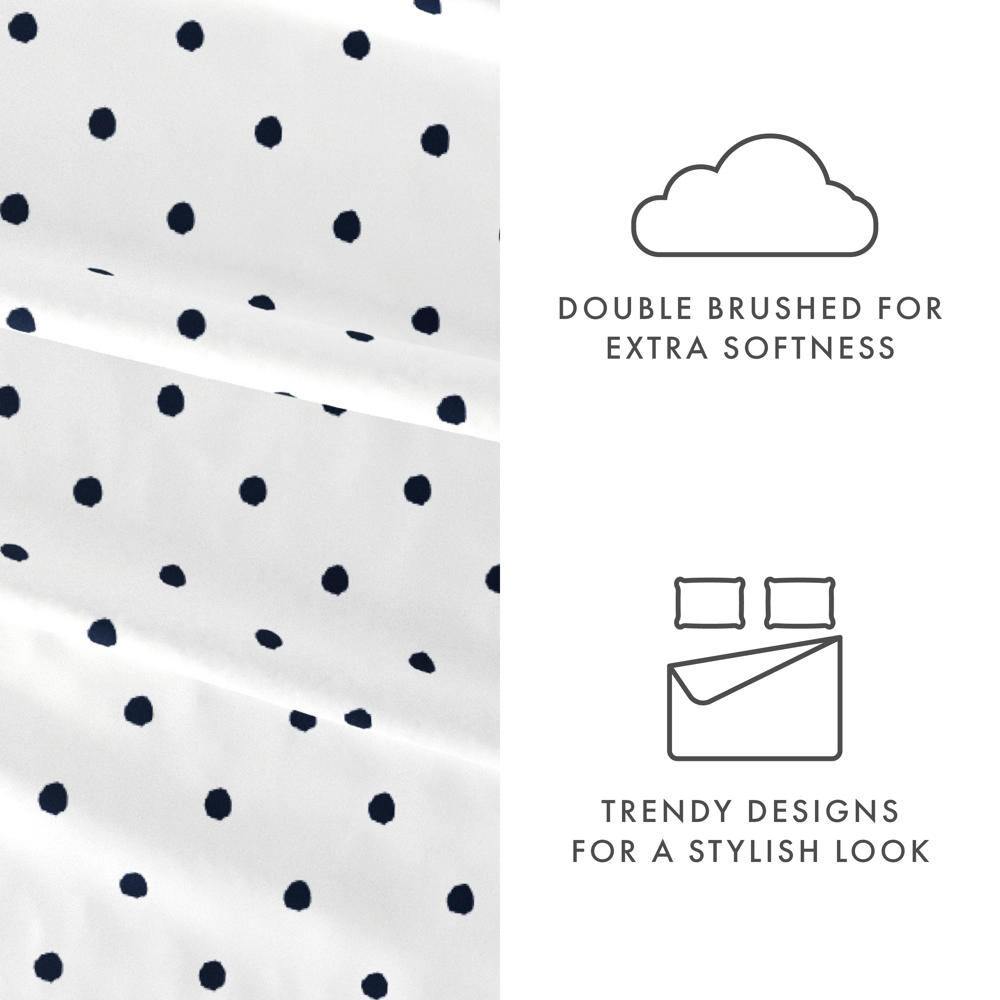 Patterned Ultra-Soft Bed Sheet Set - Dots and Stripes