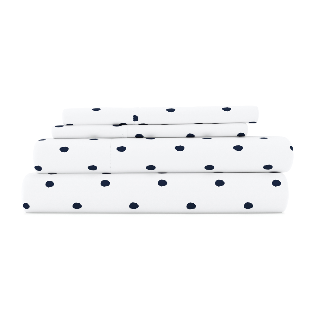 Patterned Ultra-Soft Bed Sheet Set - Dots and Stripes