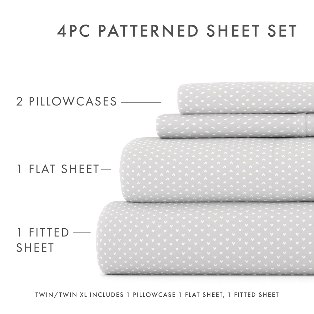 Patterned Ultra-Soft Bed Sheet Set - Dots and Stripes