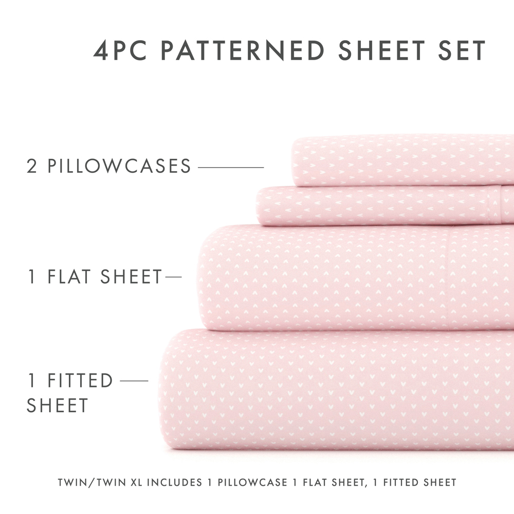 Patterned Ultra-Soft Bed Sheet Set - Dots and Stripes