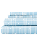 California King Polka Dot Aqua Patterned Ultra-Soft Bed Sheet Set - Dots and Stripes