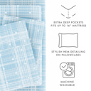 California King Polka Dot Aqua Patterned Ultra-Soft Bed Sheet Set - Dots and Stripes