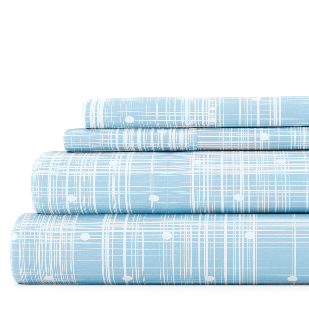 Patterned Ultra-Soft Bed Sheet Set - Dots and Stripes