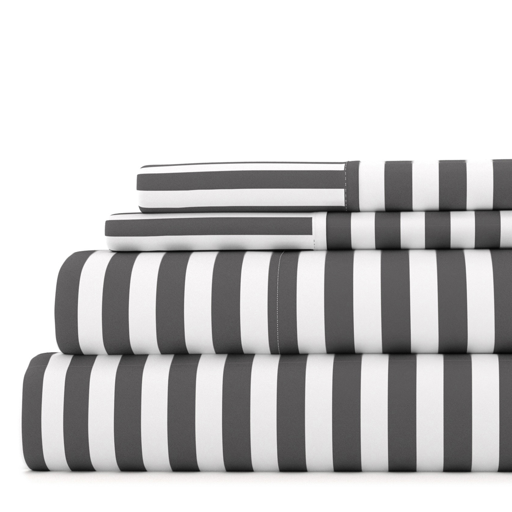 Patterned Ultra-Soft Bed Sheet Set - Dots and Stripes