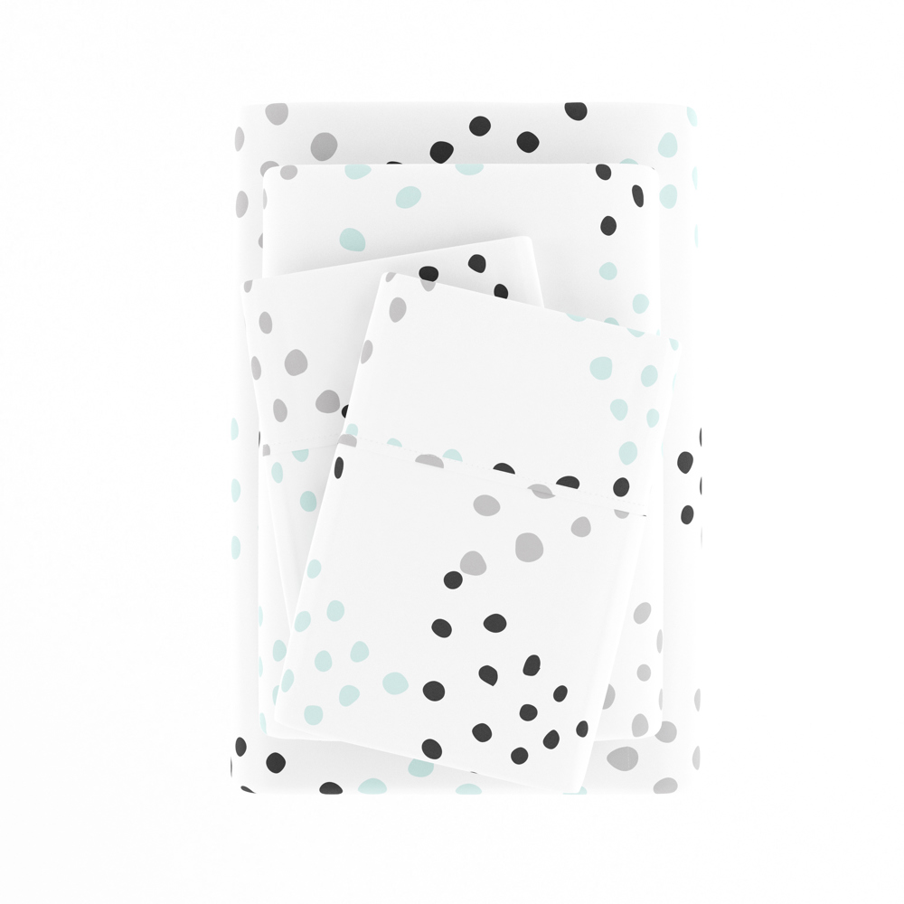 Patterned Ultra-Soft Bed Sheet Set - Dots and Stripes