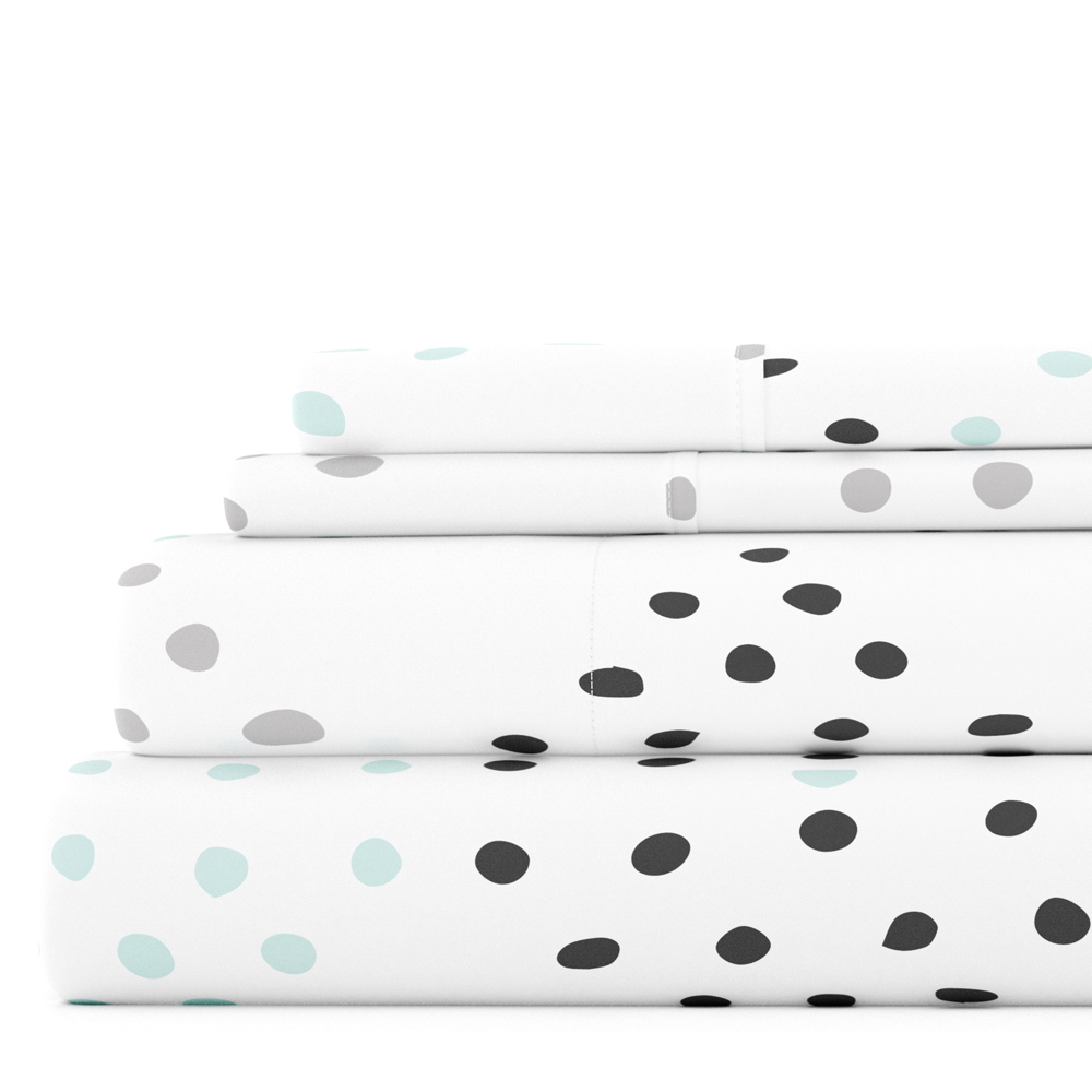 Patterned Ultra-Soft Bed Sheet Set - Dots and Stripes