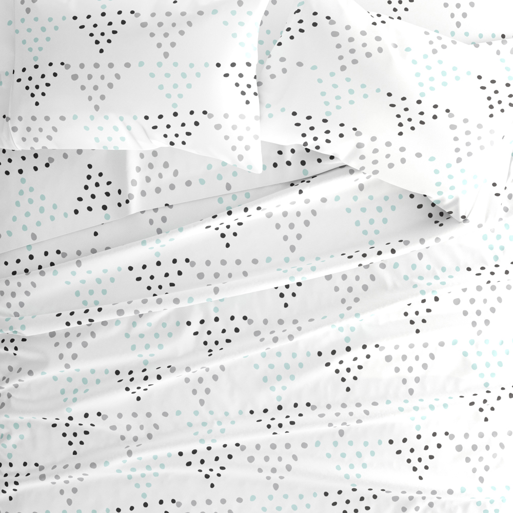 Patterned Ultra-Soft Bed Sheet Set - Dots and Stripes