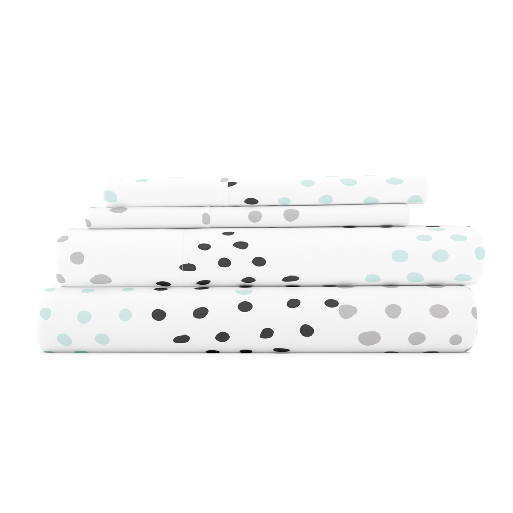 Patterned Ultra-Soft Bed Sheet Set - Dots and Stripes