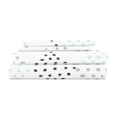 Twin Trio Light Gray Patterned Ultra-Soft Bed Sheet Set - Dots and Stripes