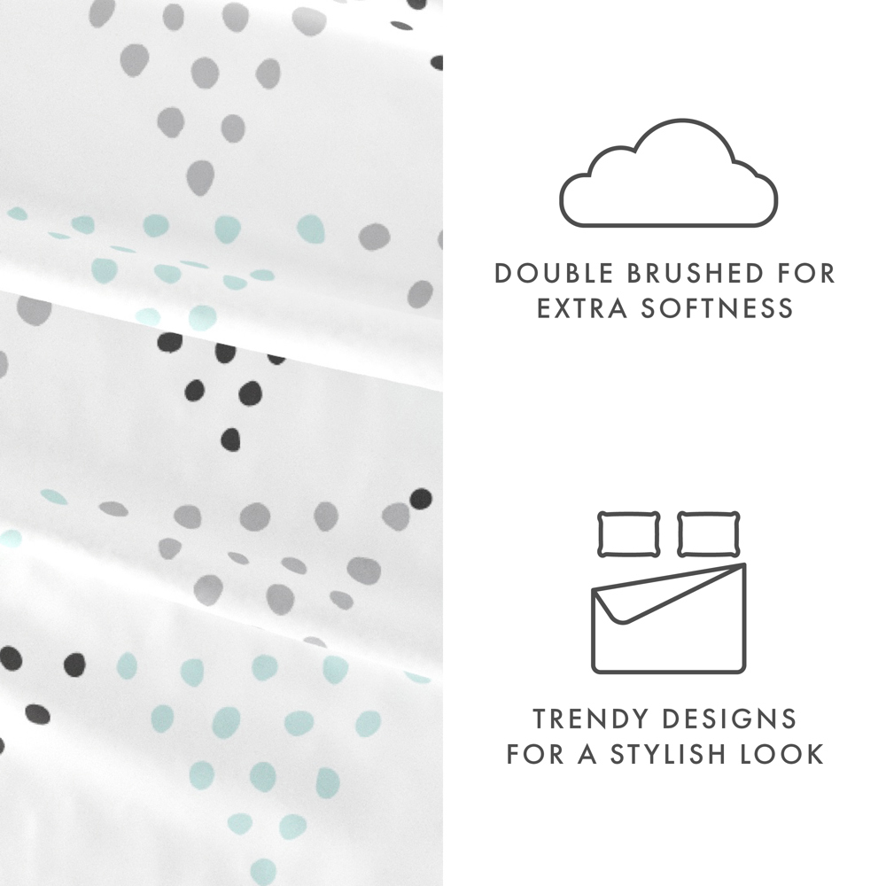 Patterned Ultra-Soft Bed Sheet Set - Dots and Stripes