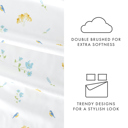 California King Bluebirds Light Blue Patterned Ultra-Soft Bed Sheet Set - Garden Farmhouse