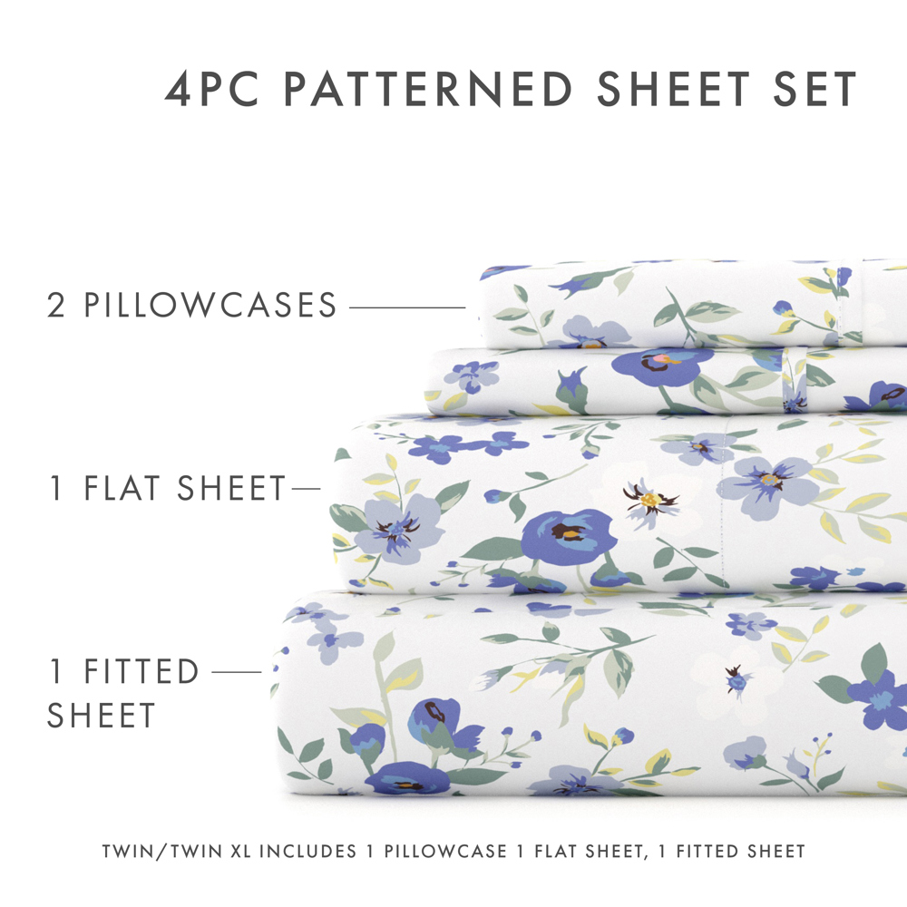 Patterned Ultra-Soft Bed Sheet Set - Garden Farmhouse