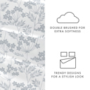 California King Chantilly Lace Light Blue Patterned Ultra-Soft Bed Sheet Set - Garden Farmhouse