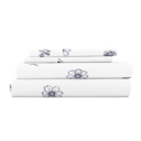 Queen Indigo Flowers Navy Patterned Ultra-Soft Bed Sheet Set - Garden Farmhouse