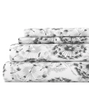 Queen Make a Wish Light Gray Patterned Ultra-Soft Bed Sheet Set - Garden Farmhouse