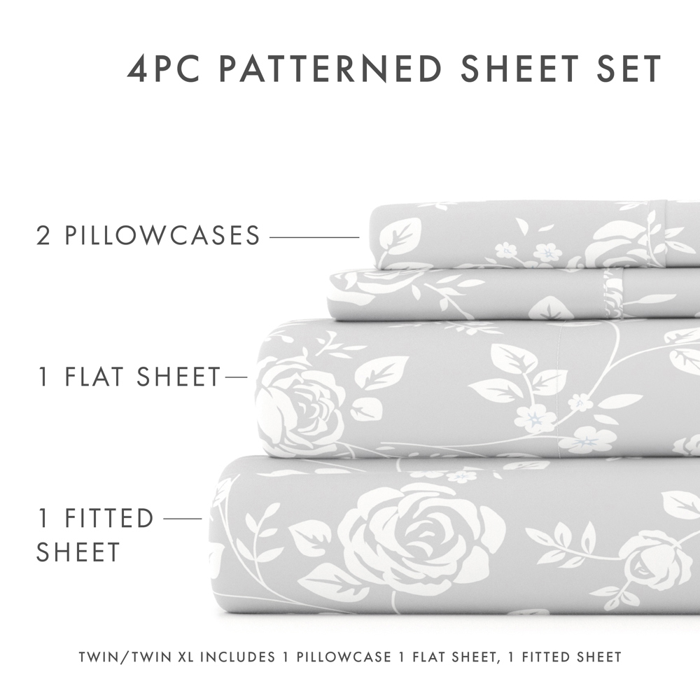 Patterned Ultra-Soft Bed Sheet Set - Garden Farmhouse