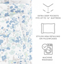 King Violets Light Blue Patterned Ultra-Soft Bed Sheet Set - Garden Farmhouse