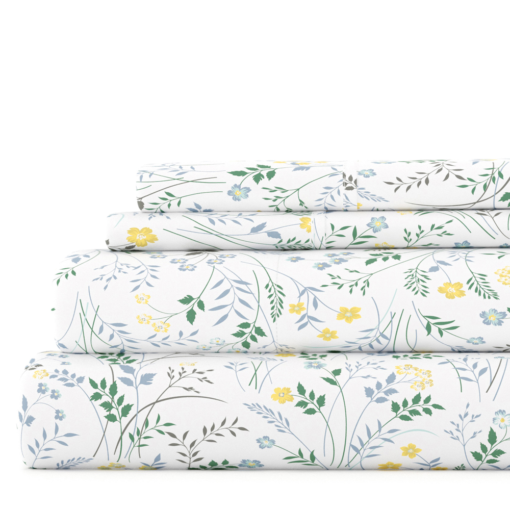 Patterned Ultra-Soft Bed Sheet Set - Garden Farmhouse