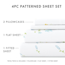  Patterned Ultra-Soft Bed Sheet Set - Garden Farmhouse