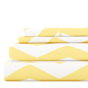 California King Arrow Yellow Patterned Ultra-Soft Bed Sheet Set - Geometric Patterns