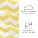 Full/Double Arrow Yellow Patterned Ultra-Soft Bed Sheet Set - Geometric Patterns