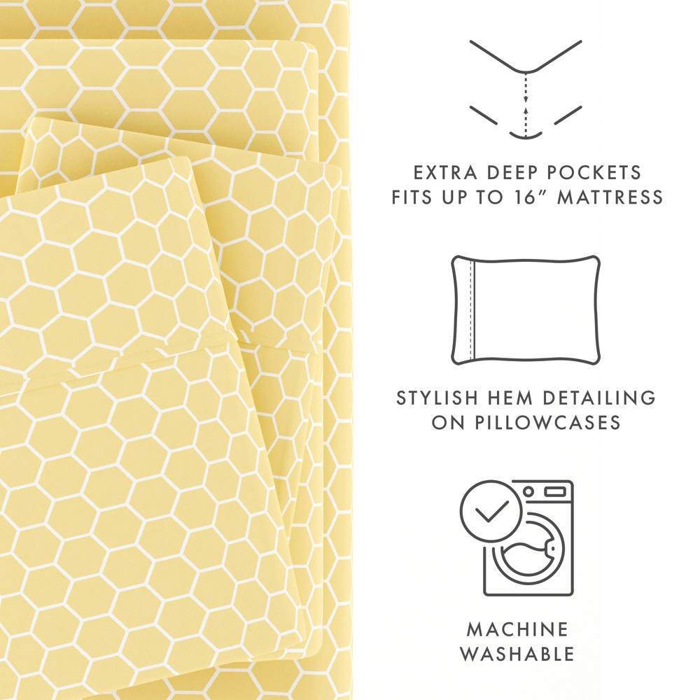 Patterned Ultra-Soft Bed Sheet Set - Geometric Patterns