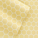 Full/Double Honeycomb Yellow Patterned Ultra-Soft Bed Sheet Set - Geometric Patterns