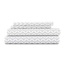 California King Puffed Chevron Light Gray Patterned Ultra-Soft Bed Sheet Set - Geometric Patterns