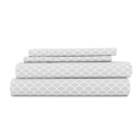 California King Scallops Light Gray Patterned Ultra-Soft Bed Sheet Set - Geometric Patterns