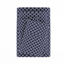 California King Scallops Navy Patterned Ultra-Soft Bed Sheet Set - Geometric Patterns