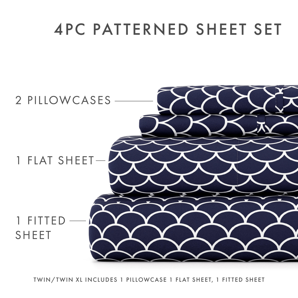 Patterned Ultra-Soft Bed Sheet Set - Geometric Patterns