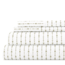 California King Beaded Arrows Sage Patterned Ultra-Soft Bed Sheet Set - Modern Elegance