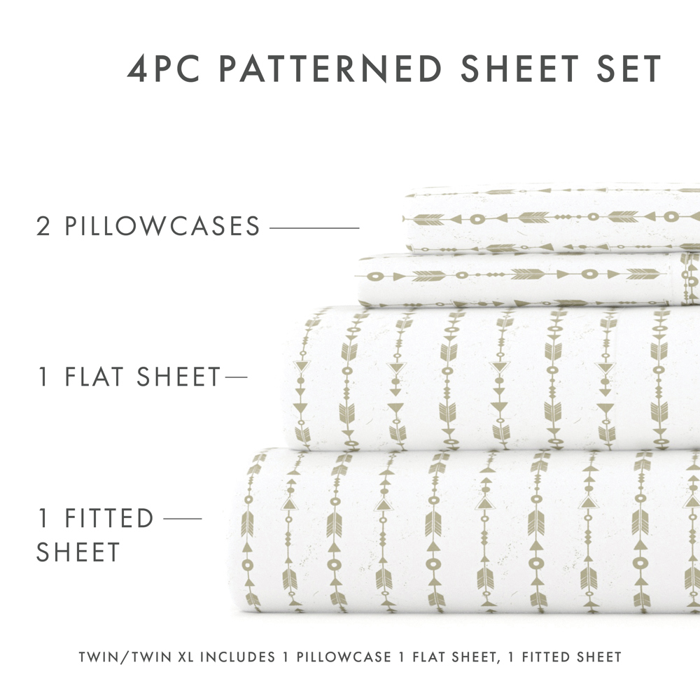 Patterned Ultra-Soft Bed Sheet Set - Modern Elegance