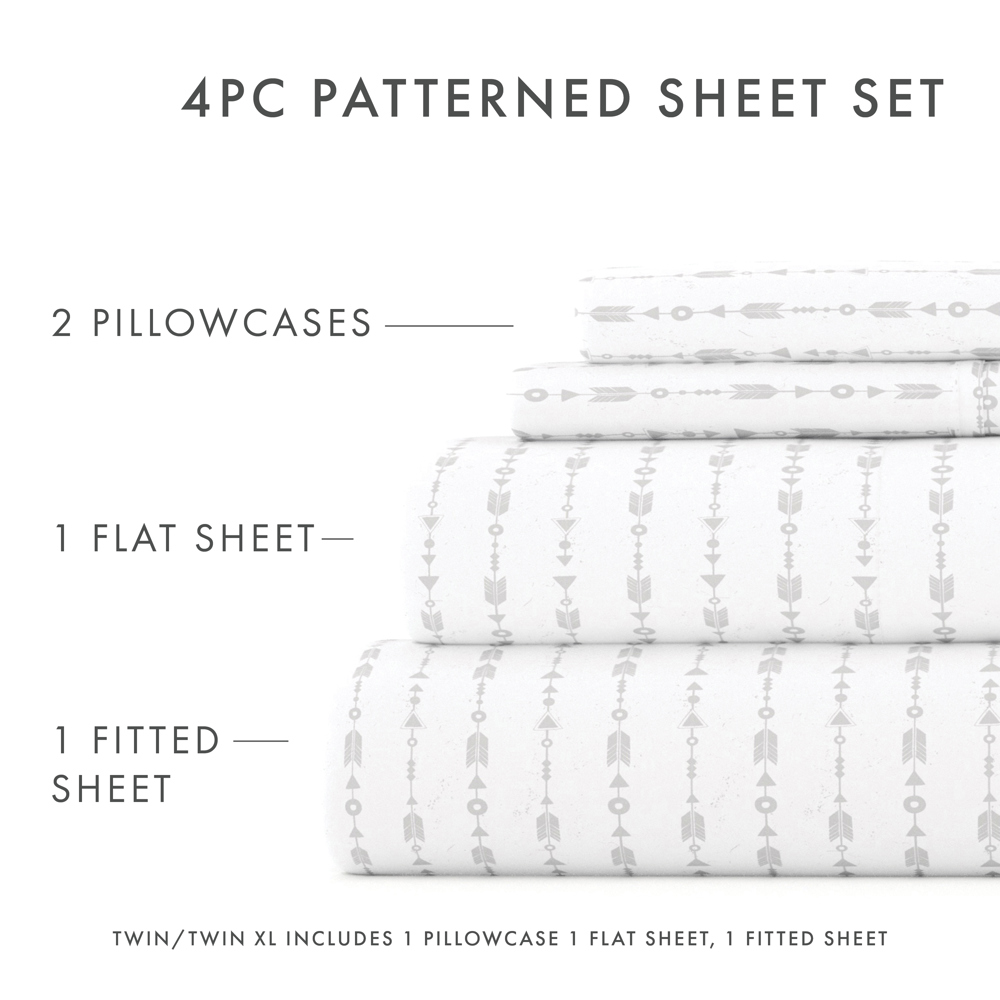 Patterned Ultra-Soft Bed Sheet Set - Modern Elegance