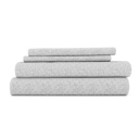 California King Chambray Light Gray Patterned Ultra-Soft Bed Sheet Set - Modern Elegance