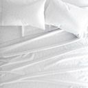 California King Chambray White Patterned Ultra-Soft Bed Sheet Set - Modern Elegance