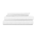 California King Chambray White Patterned Ultra-Soft Bed Sheet Set - Modern Elegance