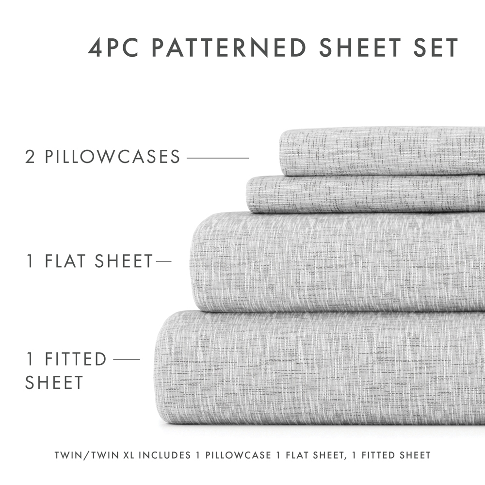 Patterned Ultra-Soft Bed Sheet Set - Modern Elegance