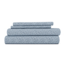 Twin Chambray Light Blue Patterned Ultra-Soft Bed Sheet Set - Modern Elegance