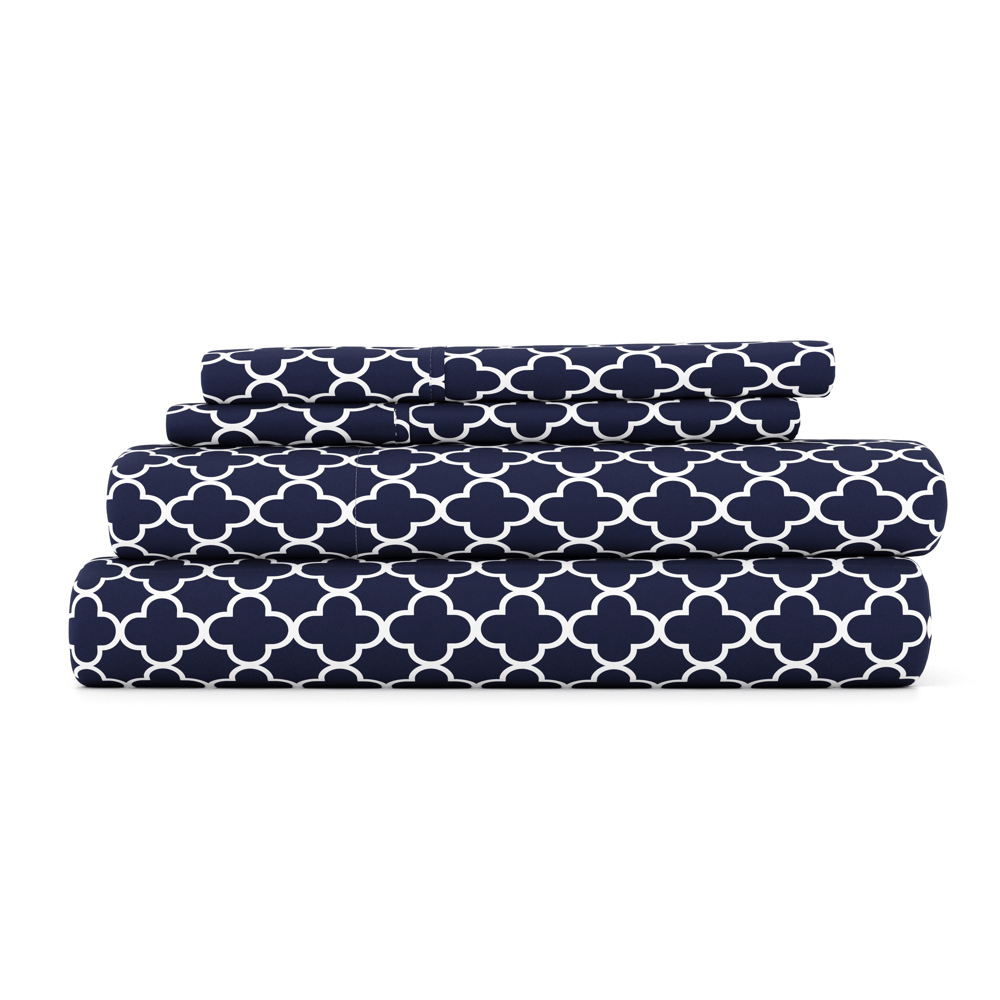 Patterned Ultra-Soft Bed Sheet Set - Modern Elegance