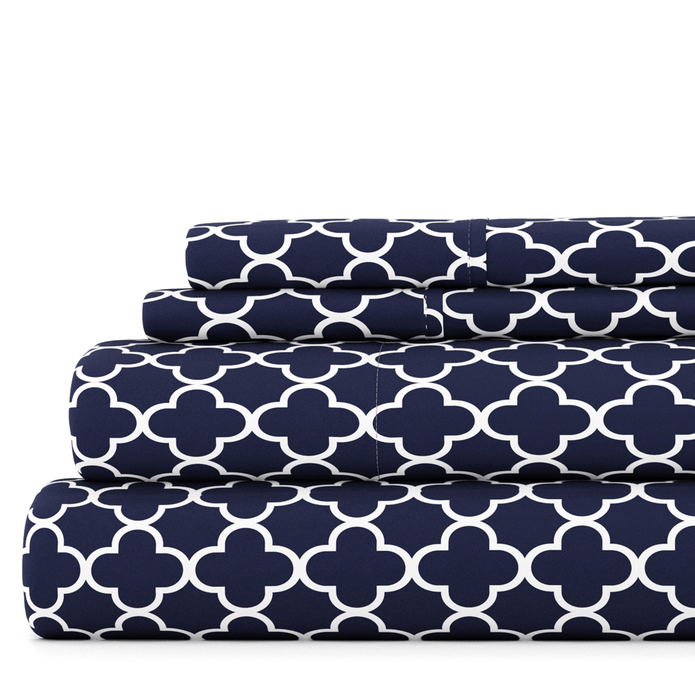 Patterned Ultra-Soft Bed Sheet Set - Modern Elegance