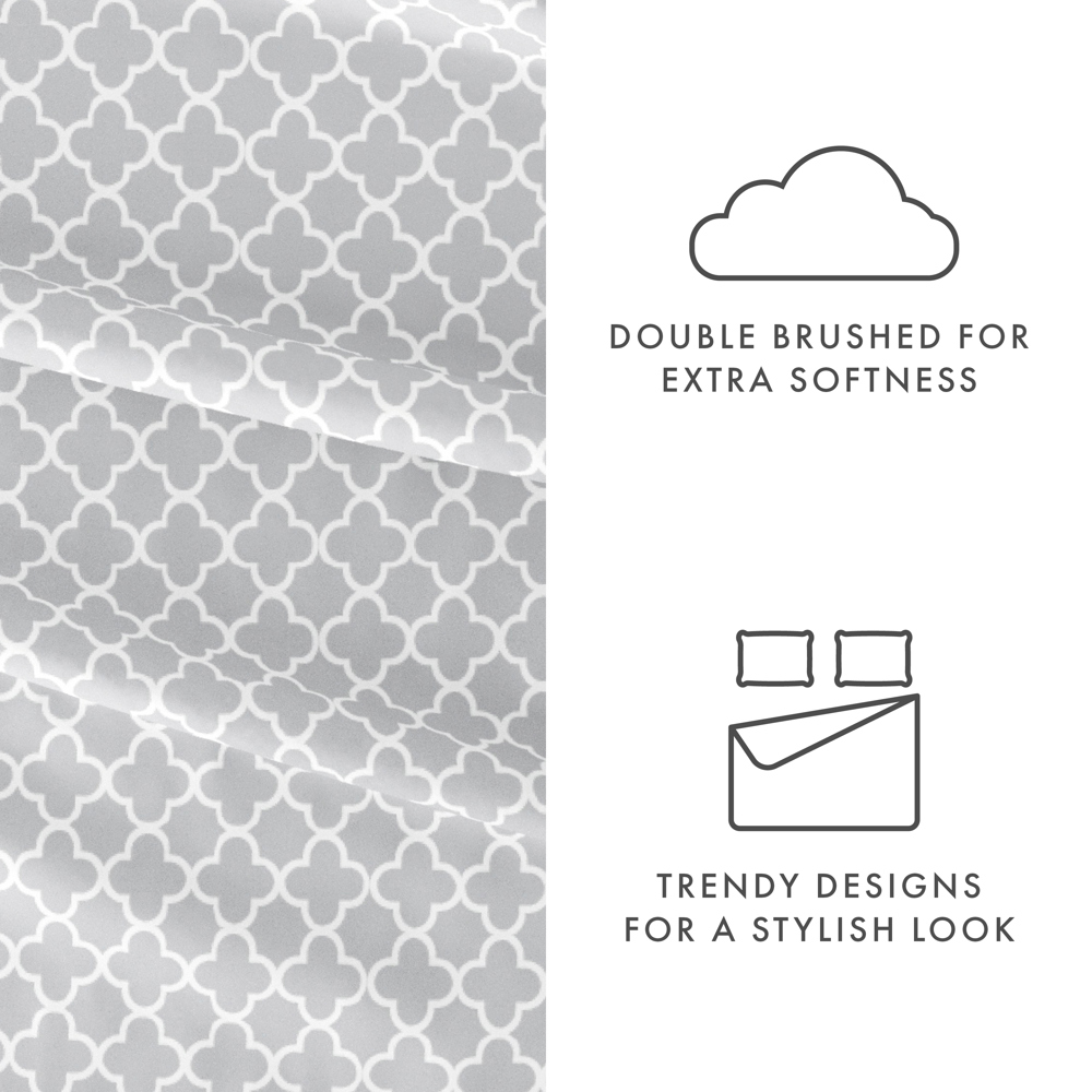 Patterned Ultra-Soft Bed Sheet Set - Modern Elegance