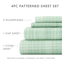 California King Thatch Forest Patterned Ultra-Soft Bed Sheet Set - Modern Elegance