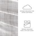 Full/Double Thatch Gray Patterned Ultra-Soft Bed Sheet Set - Modern Elegance