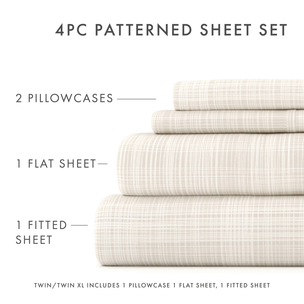 Patterned Ultra-Soft Bed Sheet Set - Modern Elegance