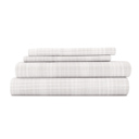 Queen Thatch Gray Patterned Ultra-Soft Bed Sheet Set - Modern Elegance