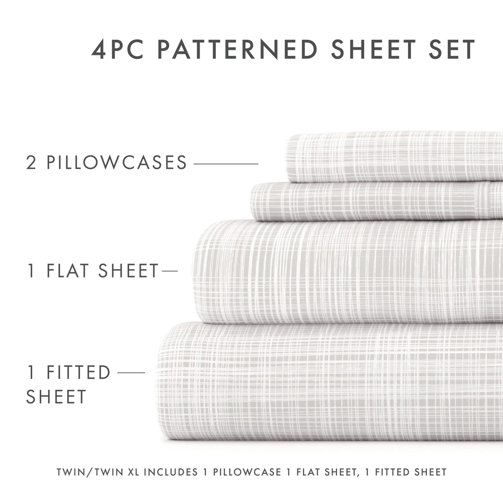 Patterned Ultra-Soft Bed Sheet Set - Modern Elegance